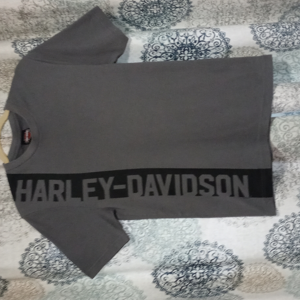Gray HARLEY-DAVIDSON T-shirt. Size S